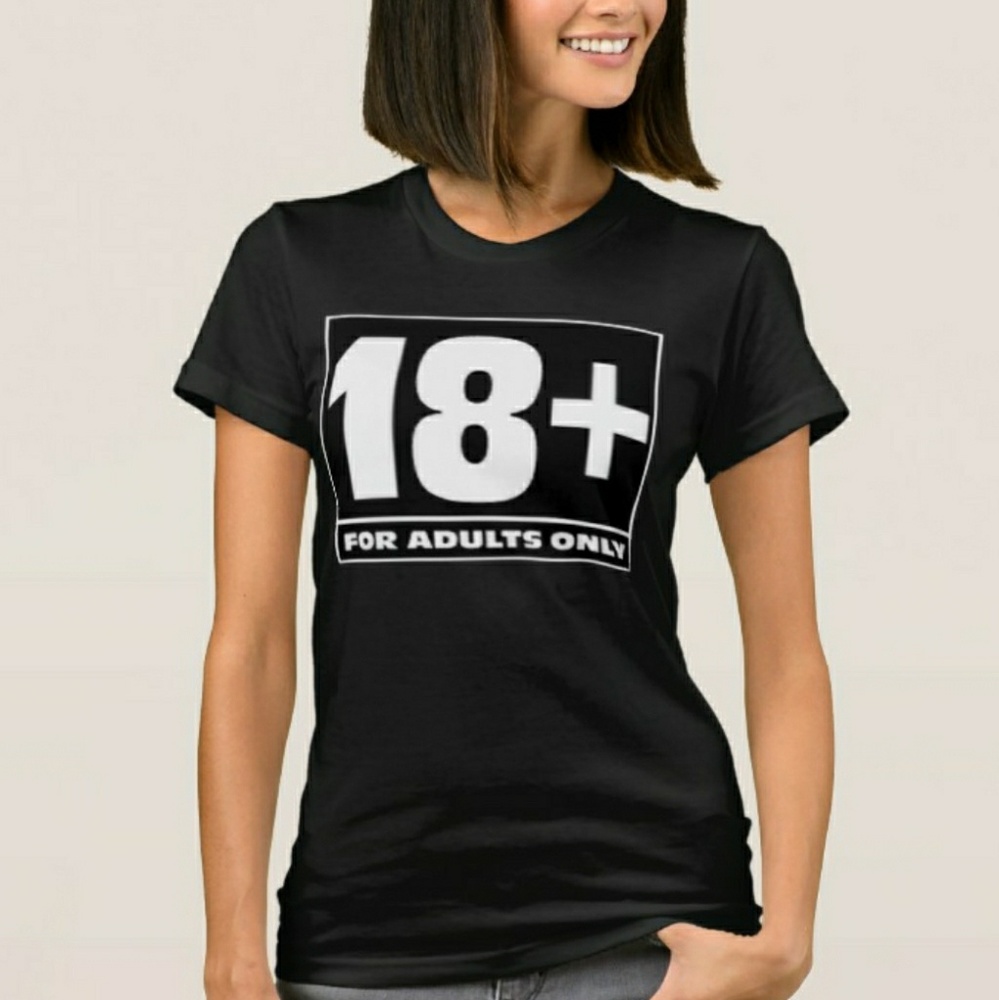 18+ For Adults Only Graphic Tee
